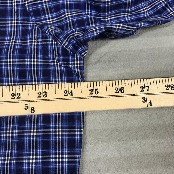 Ralph Lauren Shirt Mens Medium Blue Plaid Blake Button Down Cotton Long Sleeve - Picture 5 of 10